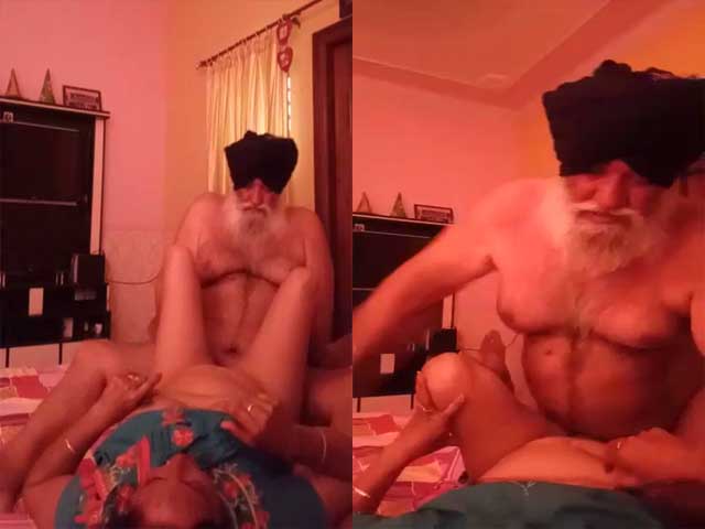 Aged Punjabi uncle tries to fuck his