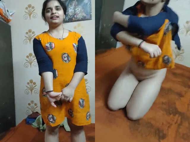 cute shy Indian girl stripping nude