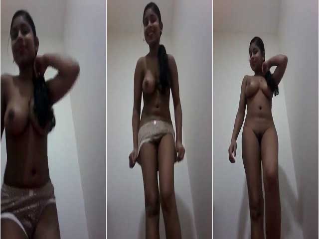 small town Desi girl getting nude