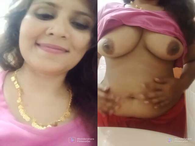 sweet Indian Bhabhi shows boobs