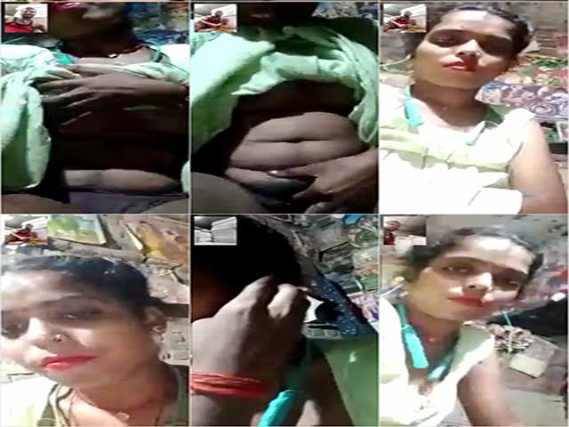 village girl showing to lover on video