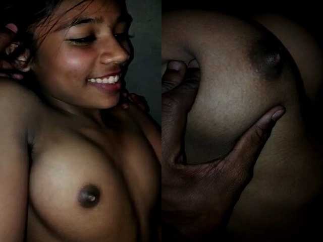 nude Desi girl enjoying foreplay sex with